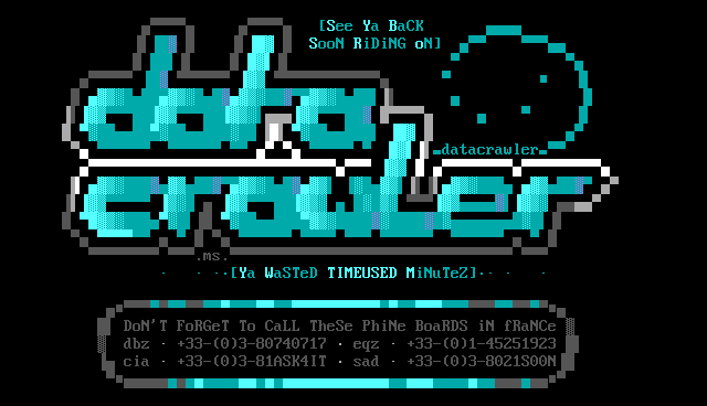 Data Crawler BBS - Goodbye Screen